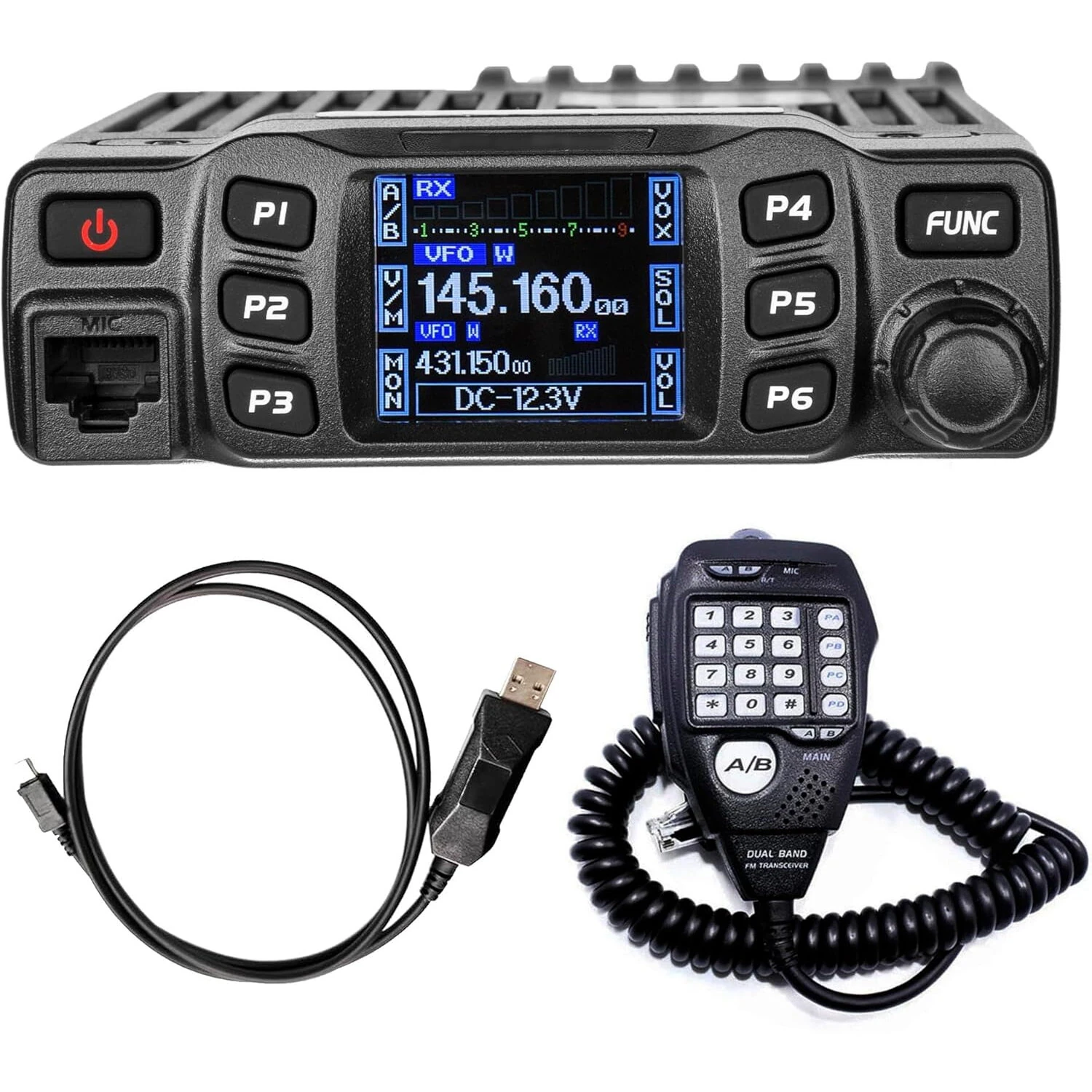 AT-778UV II Dual Band Mobile Radio | 25W VHF UHF | 200 Channels CHIRP Compatible
