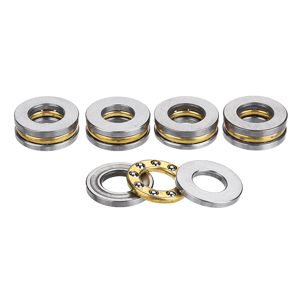 Machifit 5pcs Mini Thrust Ball Bearings - ID 2.5/3/4/6/7/8mm - F25-6 F3-8 F4-10