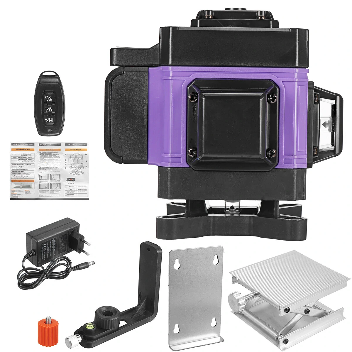 3D Green Laser Level | 12 Lines Self-Leveling | 360° Horizontal & Vertical Tool