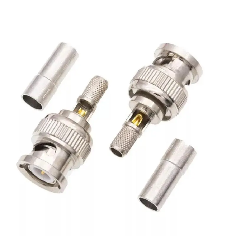 Y-1073 BNC Male Plug - 10Pcs Fully Shielded High Frequency Test Connector