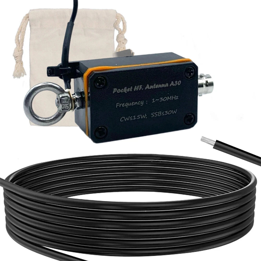 A30 1-30MHz HF Antenna | Portable Shortwave Antenna | End-fed Long Wire