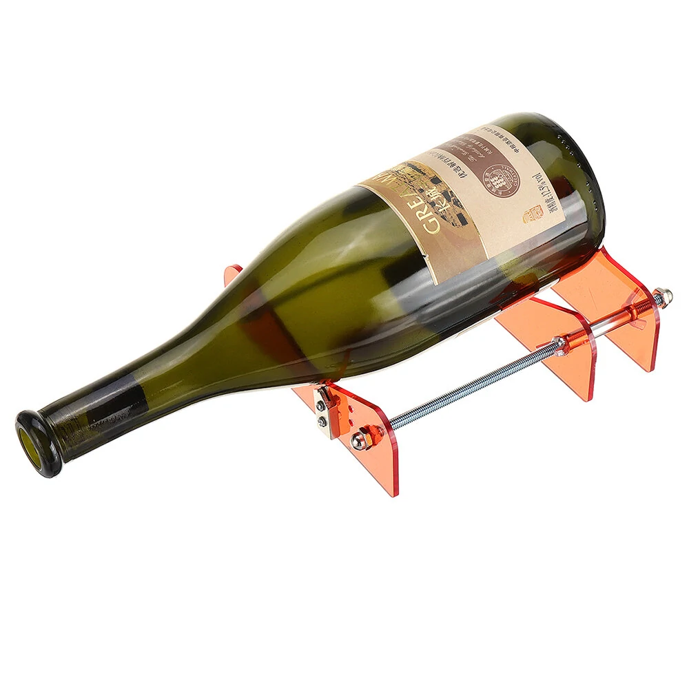 Porta Vinos Bekerhoud - 2Pcs Red Acrylic Bottle Cutter | Adjustable DIY Machine for Wine Beer Bottles
