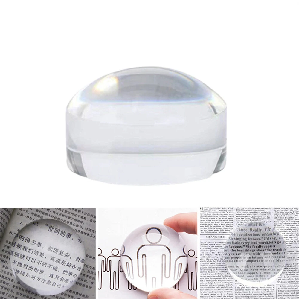 10X High Magnification Desktop Reading Magnifier | 65mm Acrylic Lens & Paperweight