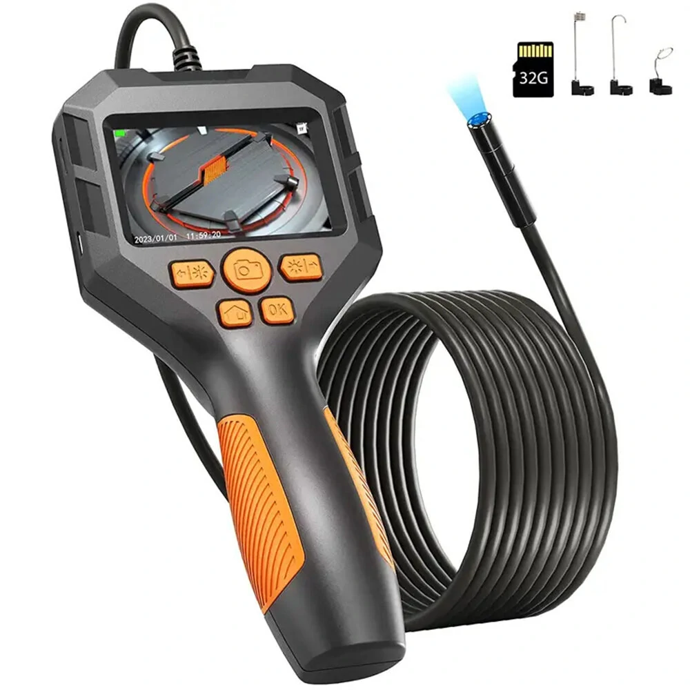 Inspection Camera with Light - 2.8 IPS Screen Borescope | 1080p Waterproof Flexible Probe for Pipe & Automotive