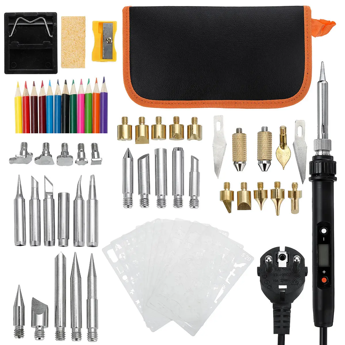60W Electric Solder Iron Kit - 65Pc Wood Burning Pen for Pyrography & Welding