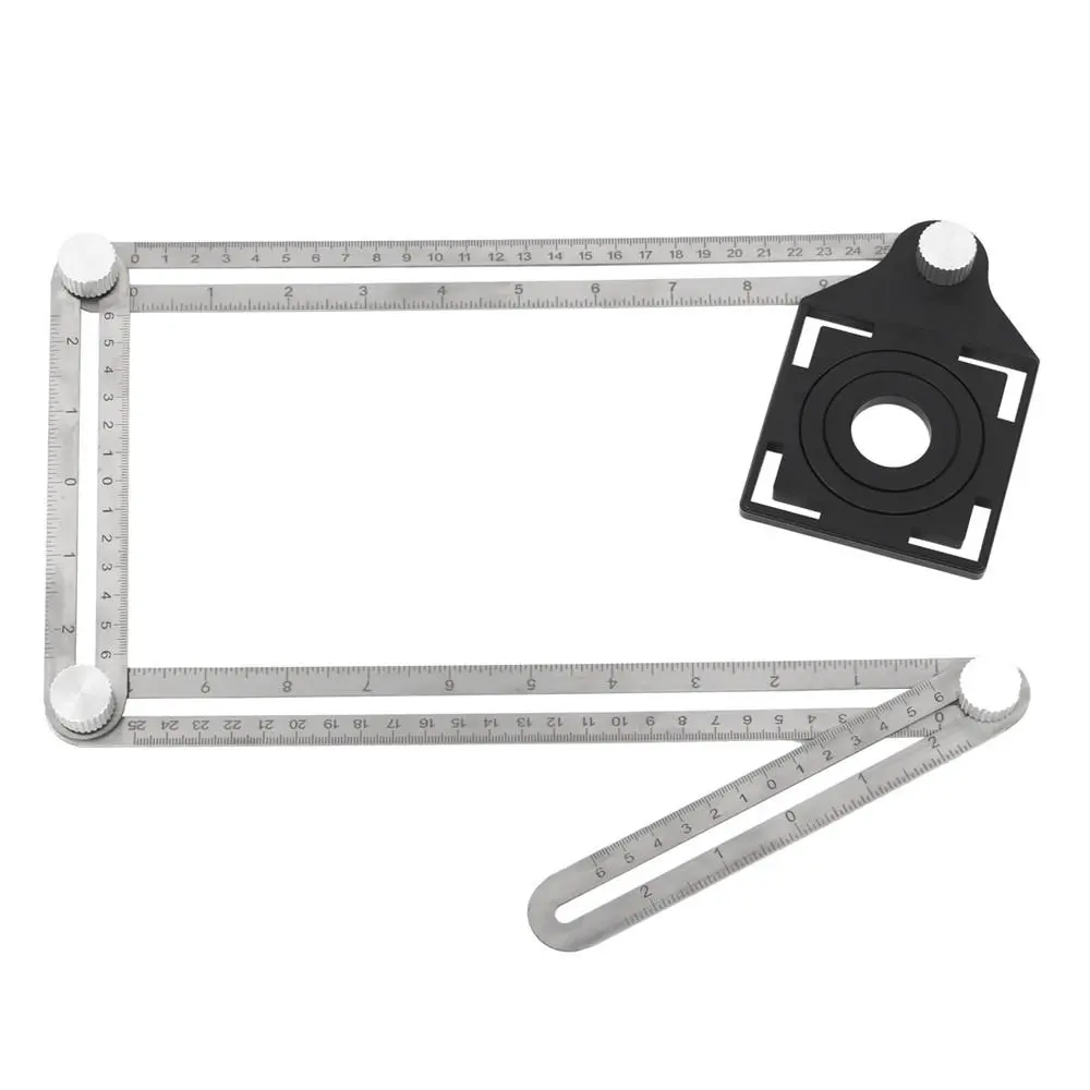 Stainless Steel Folding Ruler Gauge | 4-Square Feet with Drill Guide