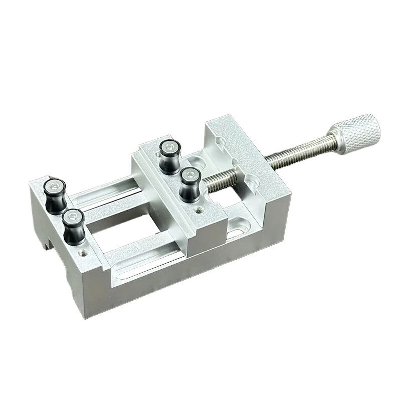 Mini Drill Press Vise - Aluminum Alloy 0-47mm Clamp | Rubber Jaws for Crafts & Modeling