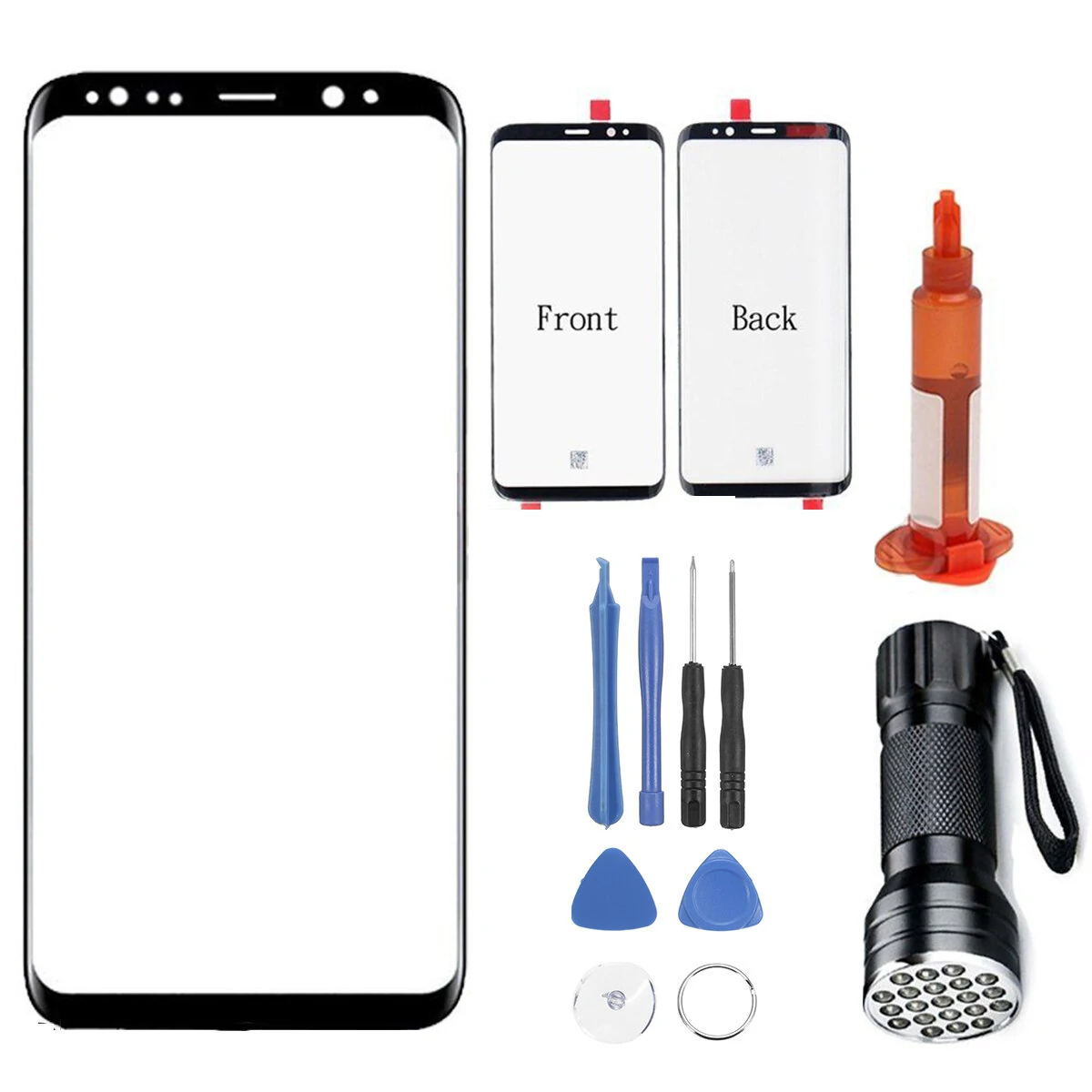 Samsung S8 S8+ Curved Glass Touch Screen - Disassembly Tools Kit with UV Glue & Lamp