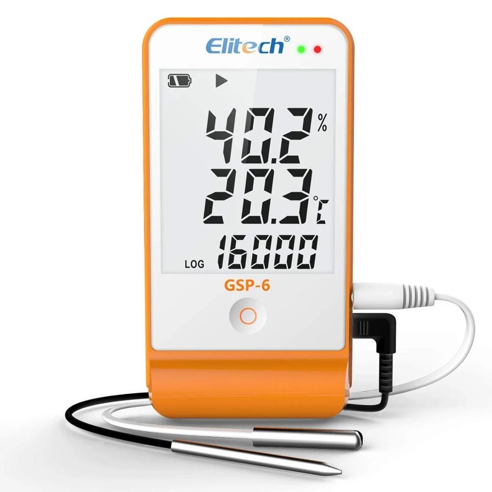 GSP-6 Temperature Humidity Data Logger - 16000 Points | Cold Chain Recorder