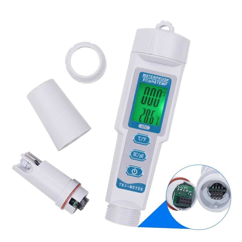 PH-983 3-in-1 Digital PH Meter | EC TDS Tester Pen for Aquarium Pool Lab