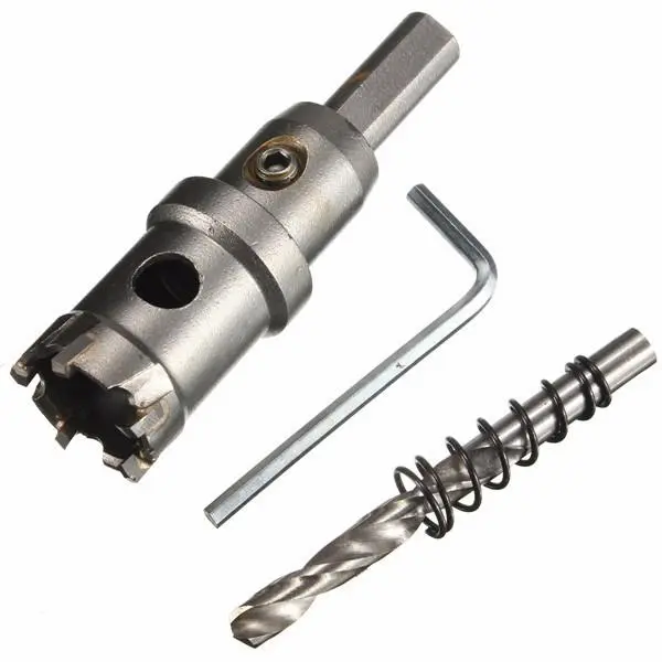 Carbide Tip Metal Cutter Hole Saw - 15mm to 24mm with Wrench & Drill Bit