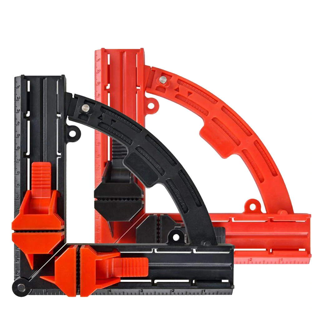 Woodworking 90 Degree Corner Frame Clamp - Adjustable Quick-Lock Tool for Picture Framing