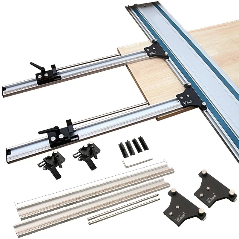 Wnew Track Saw Guide Rail System | Parallel Rail for Makita & Festool | Woodworking Joining Set