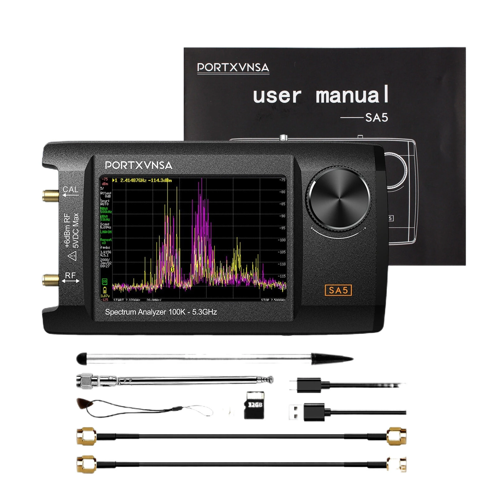 SA5 RF Analyzer | 4 Inch Display | 100kHz-6GHz Range | 5000mAh Battery