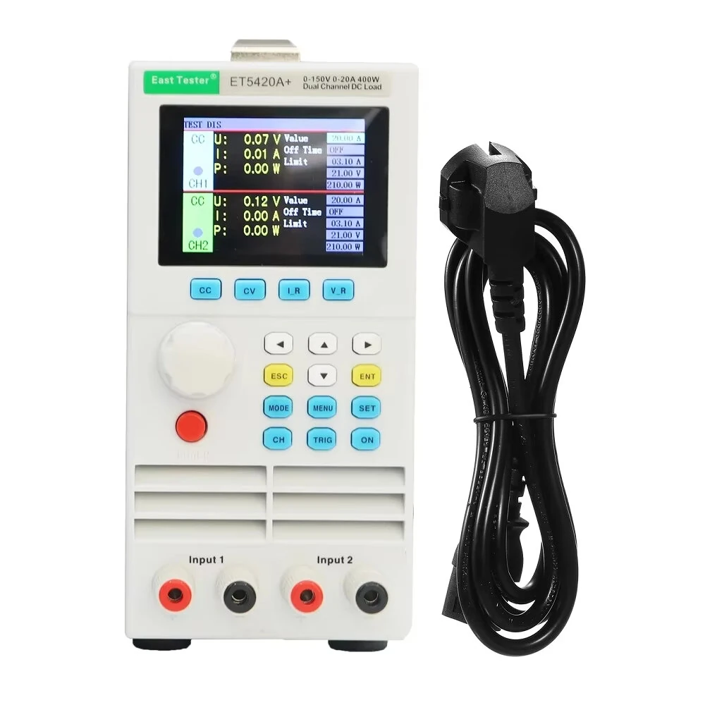 ET5420A+ Dual Channel DC Electronic Load Tester | 400W 20A | USB RS232 Interface
