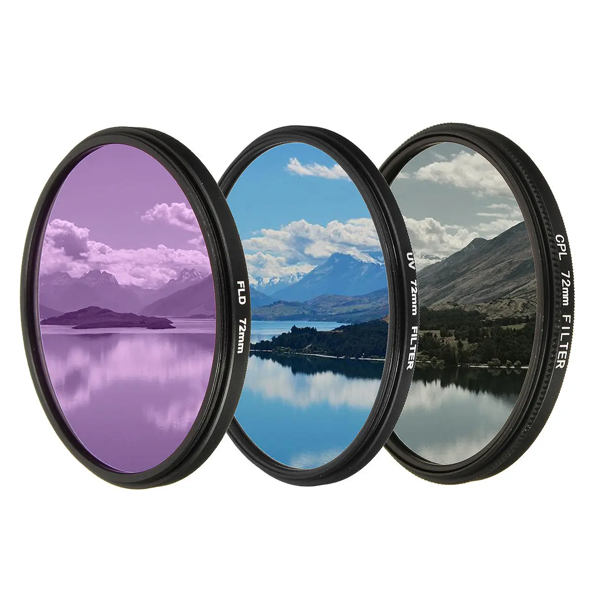 Canon Camera Lens Filter Kit - UV CPL FLD 3 in 1 Set for Digital DSLR