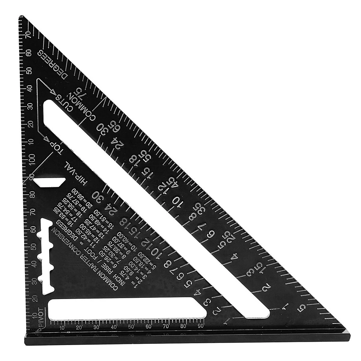Swanson 7 Inch Aluminum Rafter Square - Heavy-Duty Triangle Ruler with Protractor | DIY Tool