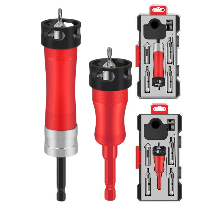 Countersink Drill Bit 3-in-1 | Adjustable 90° Hex Shank for Wood & Aluminum
