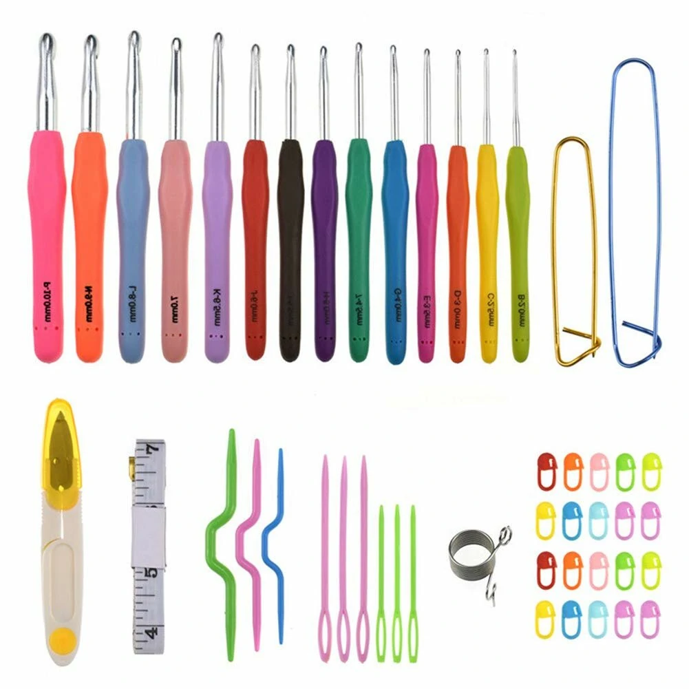Crochet Set - 49pcs Complete Crochet Hook & Tool Kit for Beginners