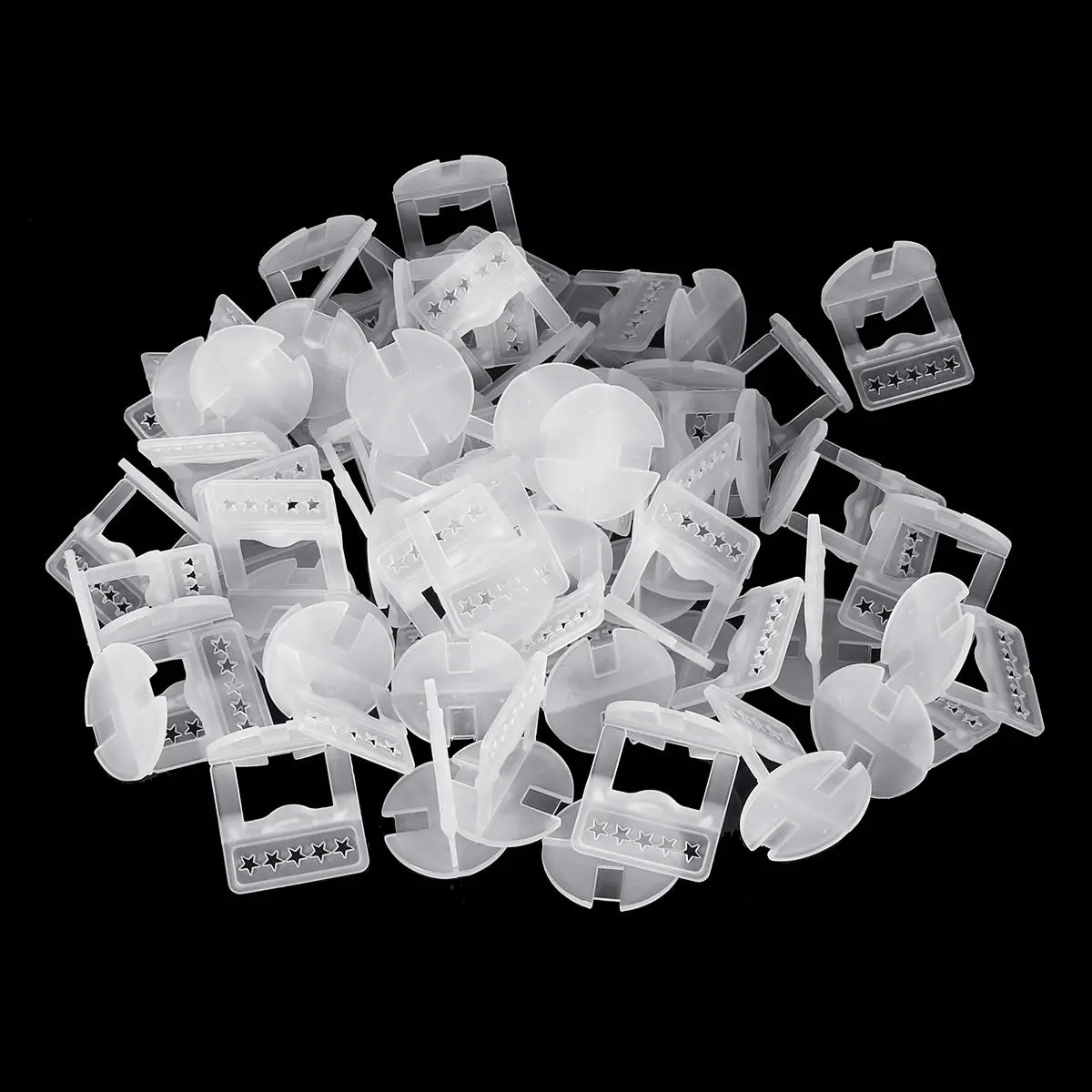 100pcs 1.5mm Tile Leveling System - Plastic Spacers & Flooring Clips | Tiling Tool
