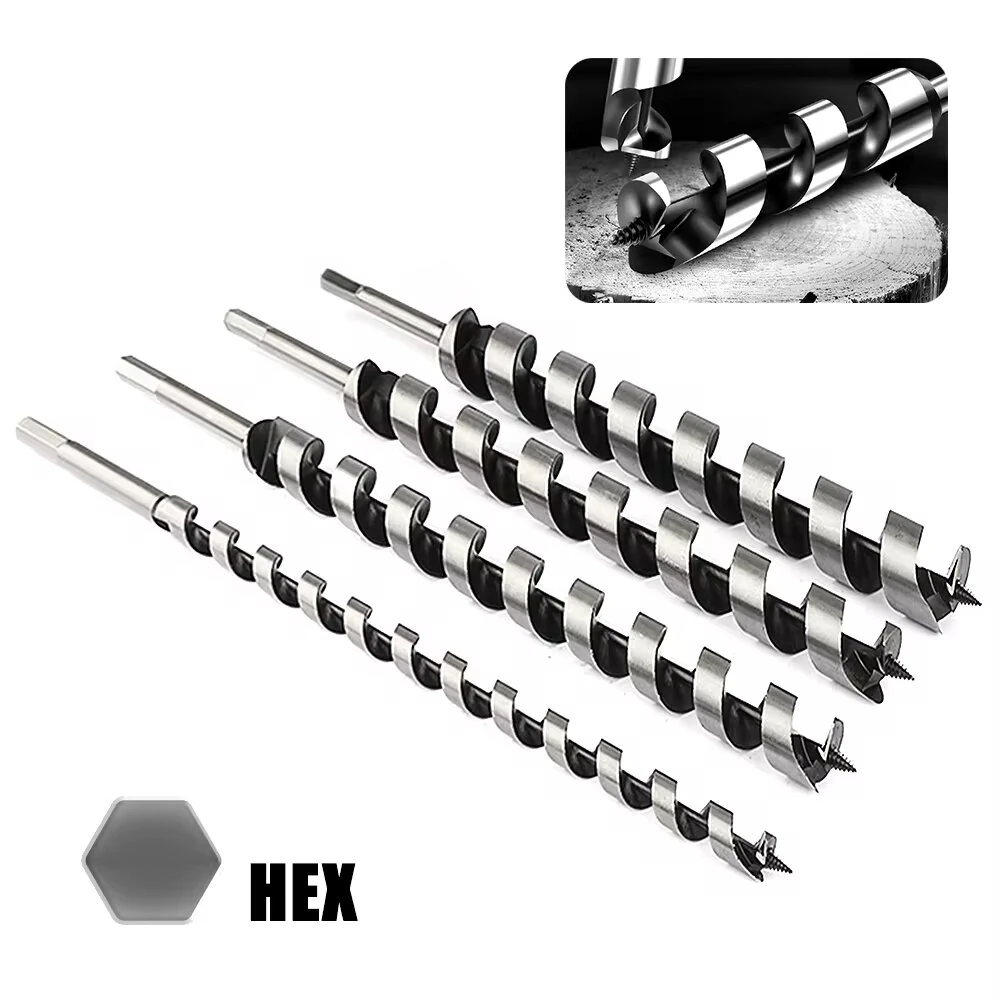 6PCS 6-16mm High Carbon Steel Roller Drill Set | Hex Handle Wood Tapper Tool