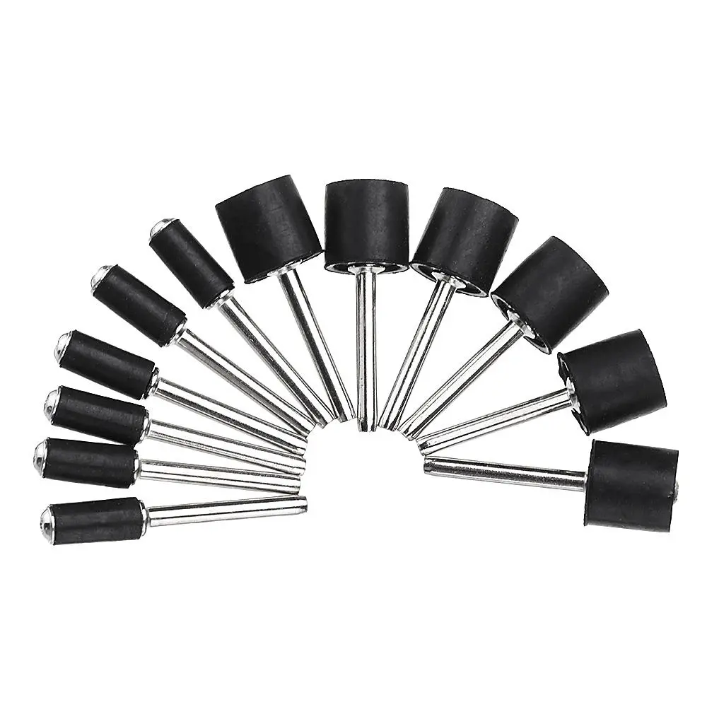 12pcs 1/8 Shank Sanding Drum Kit - 12.7mm & 6.3mm Rubber Mandrel - Dremel Rotary Tool Accessories