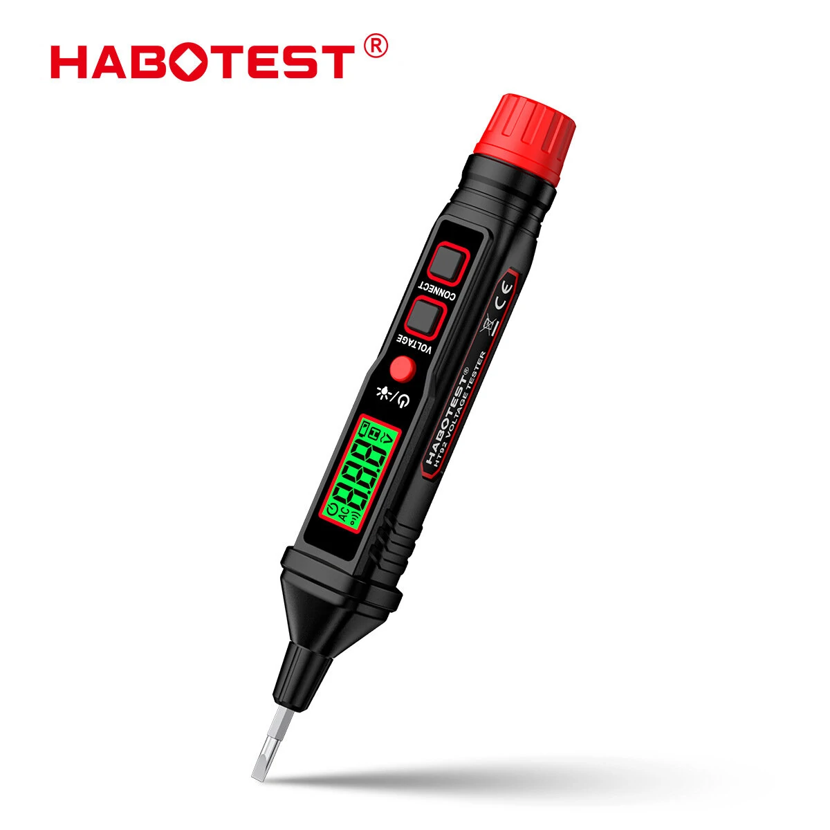 HABOTEST HT92 Voltage Tester Pen | AC 12-300V with Backlight & Flashlight
