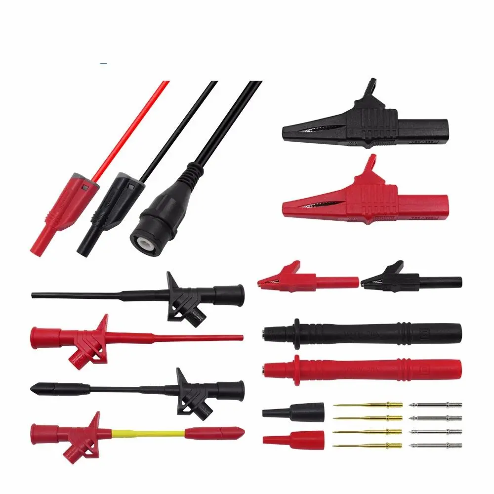 Electronic Specialties P1800D BNC Test Lead Kit | Flexible Multimeter Probe with Piercing Hooks