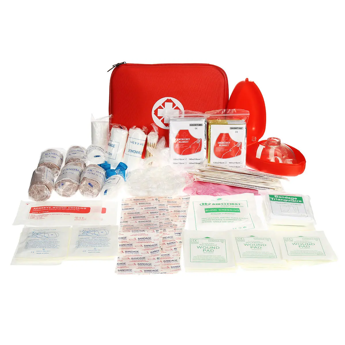 199Pcs Survival First Aid Kit - Portable Outdoor Camping & Emergency Safety Tools Bag