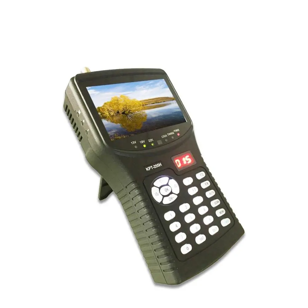 KPT-255H HD Satellite Finder - 4.3 Inch DVB-S/S2 Signal Tester with AV USB