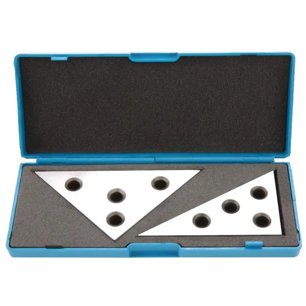 2PCS Solid Angle Plates Set | 30-60-90 & 45-45-90 Degrees | Precision +/- 20 Seconds | Machinist Tool