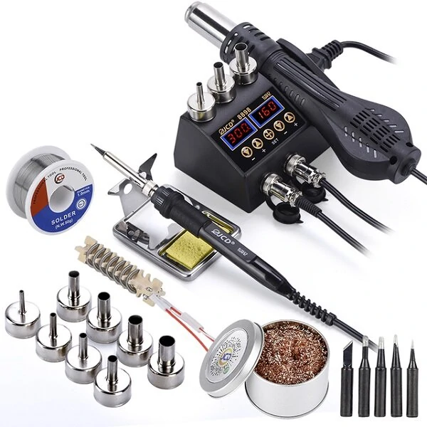 JCD 8898-5 2-in-1 Soldering Station Kit | LCD Digital Display | BGA SMD Rework
