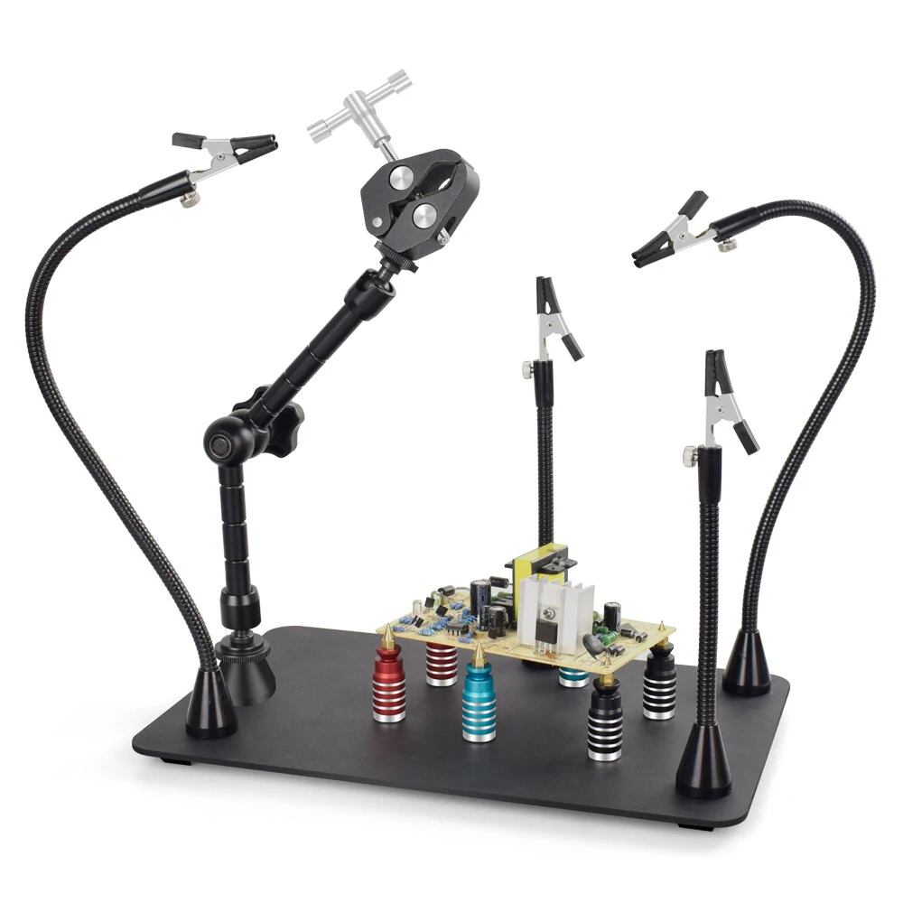 Magnetic PCB Holder & Hot Air Gun Stand | Third Hand Soldering Tool for Welding