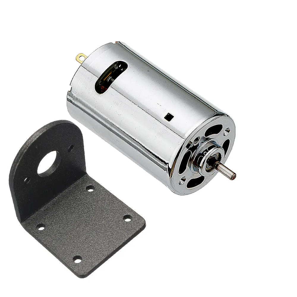 Machifit 555 DC 12-24V Gear Motor - 6000-12000 RPM with Bracket & Ball Bearings