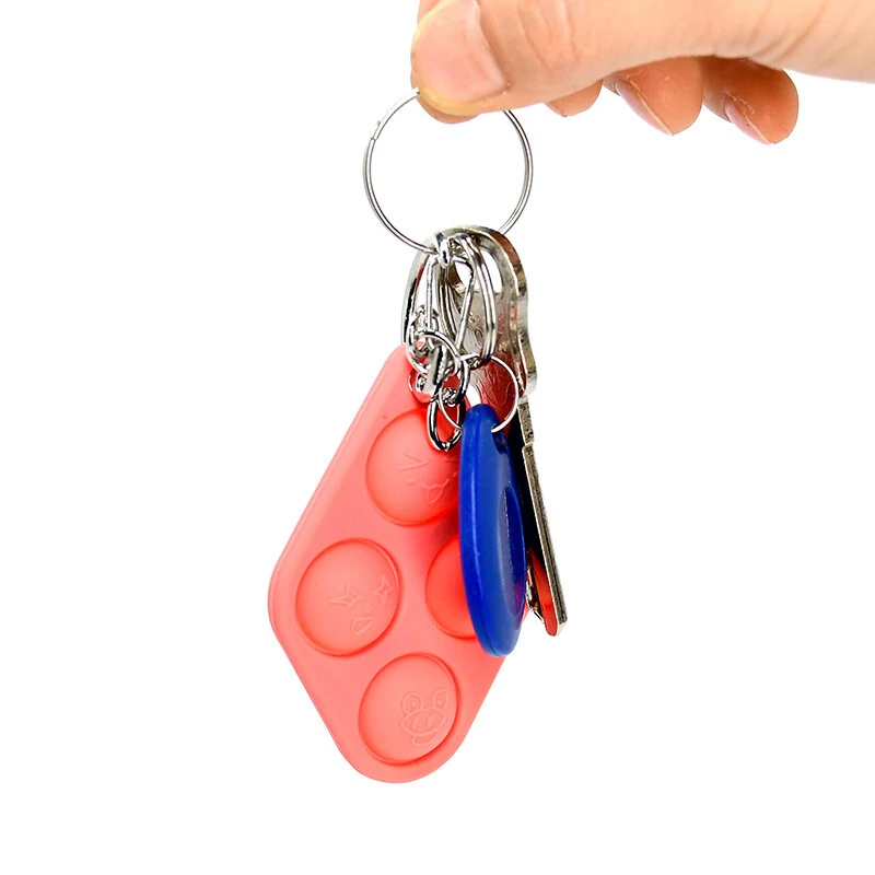 Mini Sensory Fidget Keychain - Push Pop Bubble for Stress Relief & Anxiety