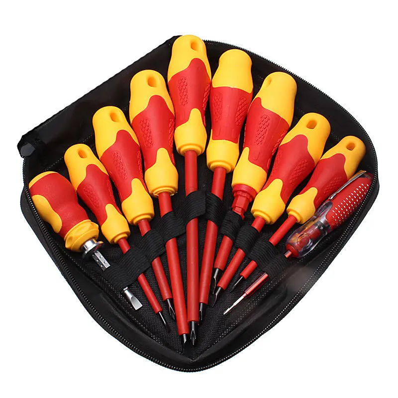 10pcs Insulated Hand Screwdriver Set - Electronic Tool Accessory Kit | 2028E
