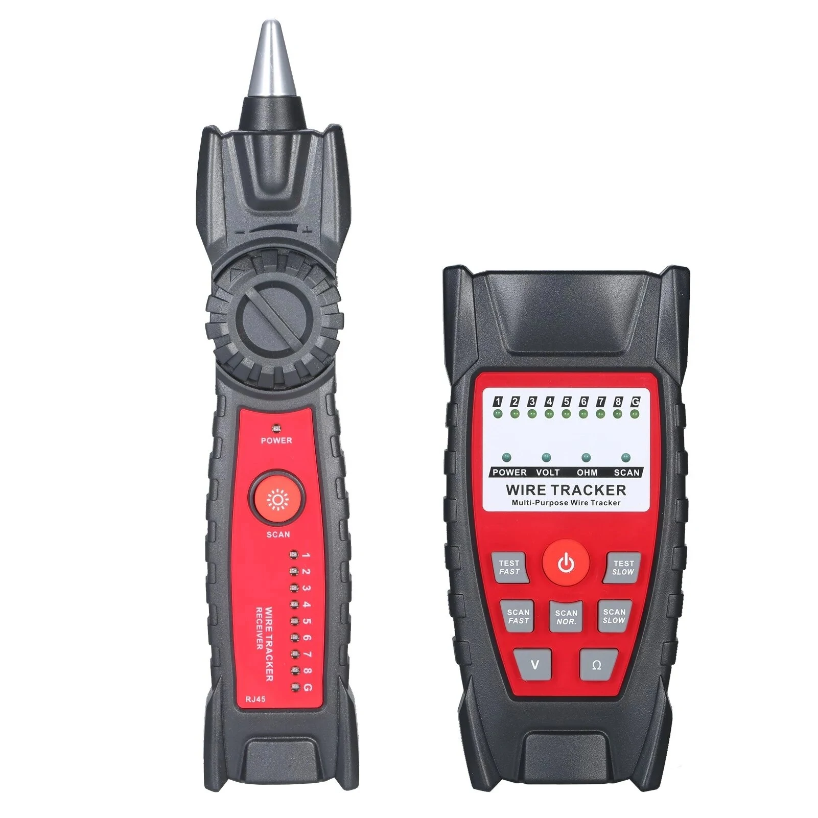 GT66 Portable RJ11 RJ45 Cable Tester - Wire Tracker & Network Line Finder with LED Light