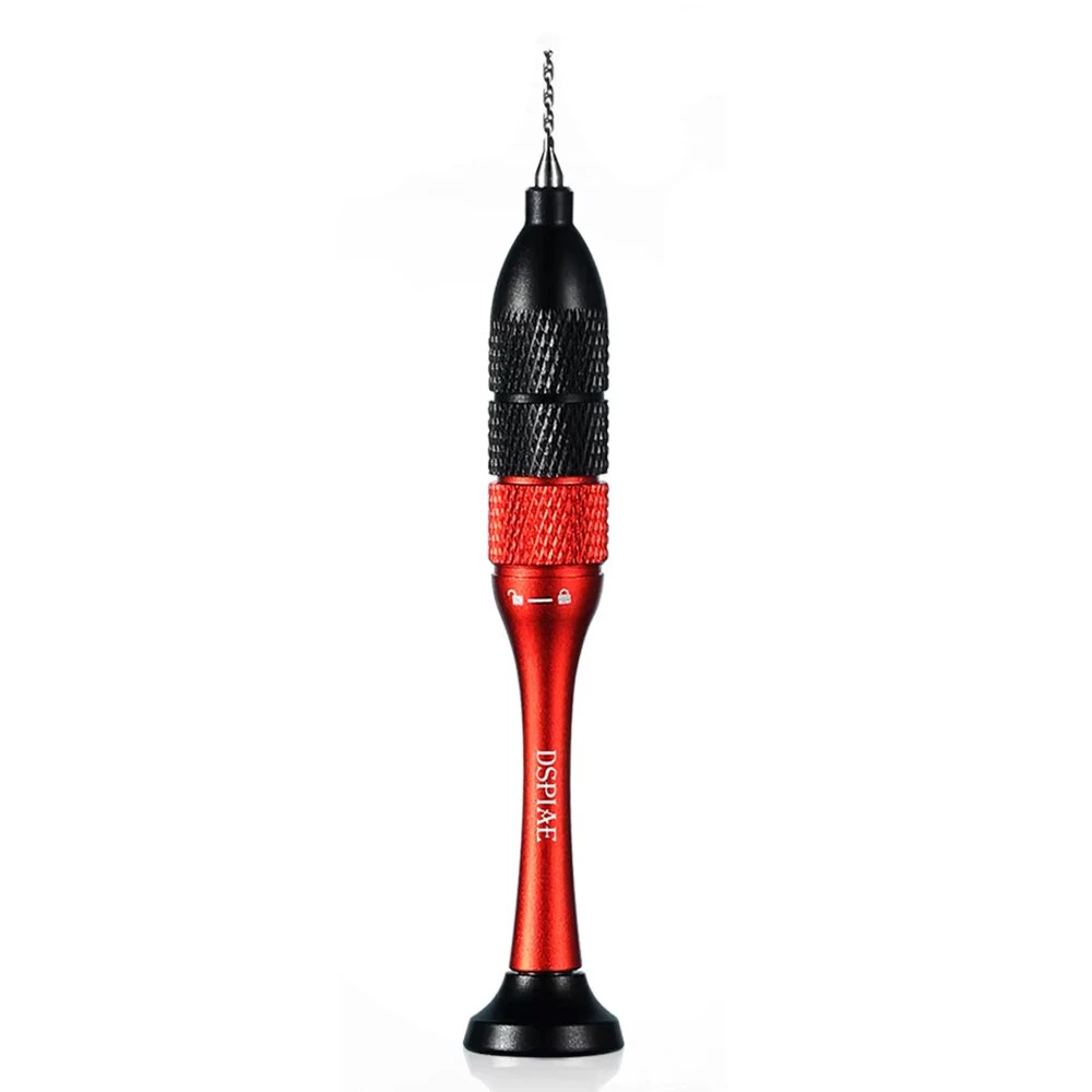DSPIAE AT-SHD Precision Aluminum Hand Drill Set | Tungsten Steel Bits for Model Crafting