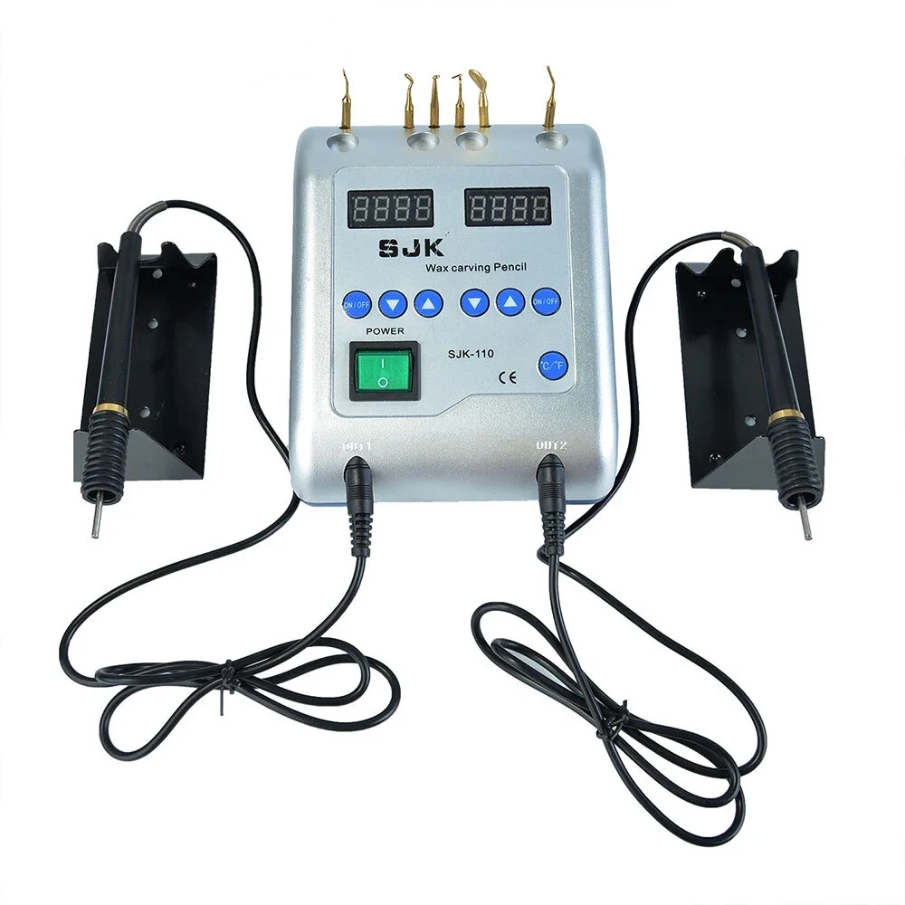 Dental Electric Waxer & Carving Knife - 6 Wax Tips + 2 Pens | Lab Tools