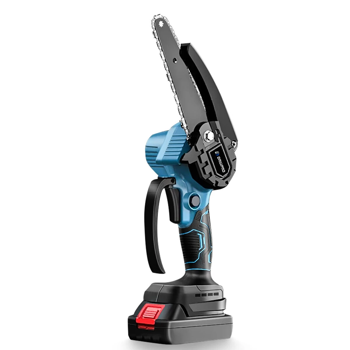 Drillpro 6 Inch Mini Cordless Chainsaw | Ultra-Light & Safe | Garden Pruning Tool
