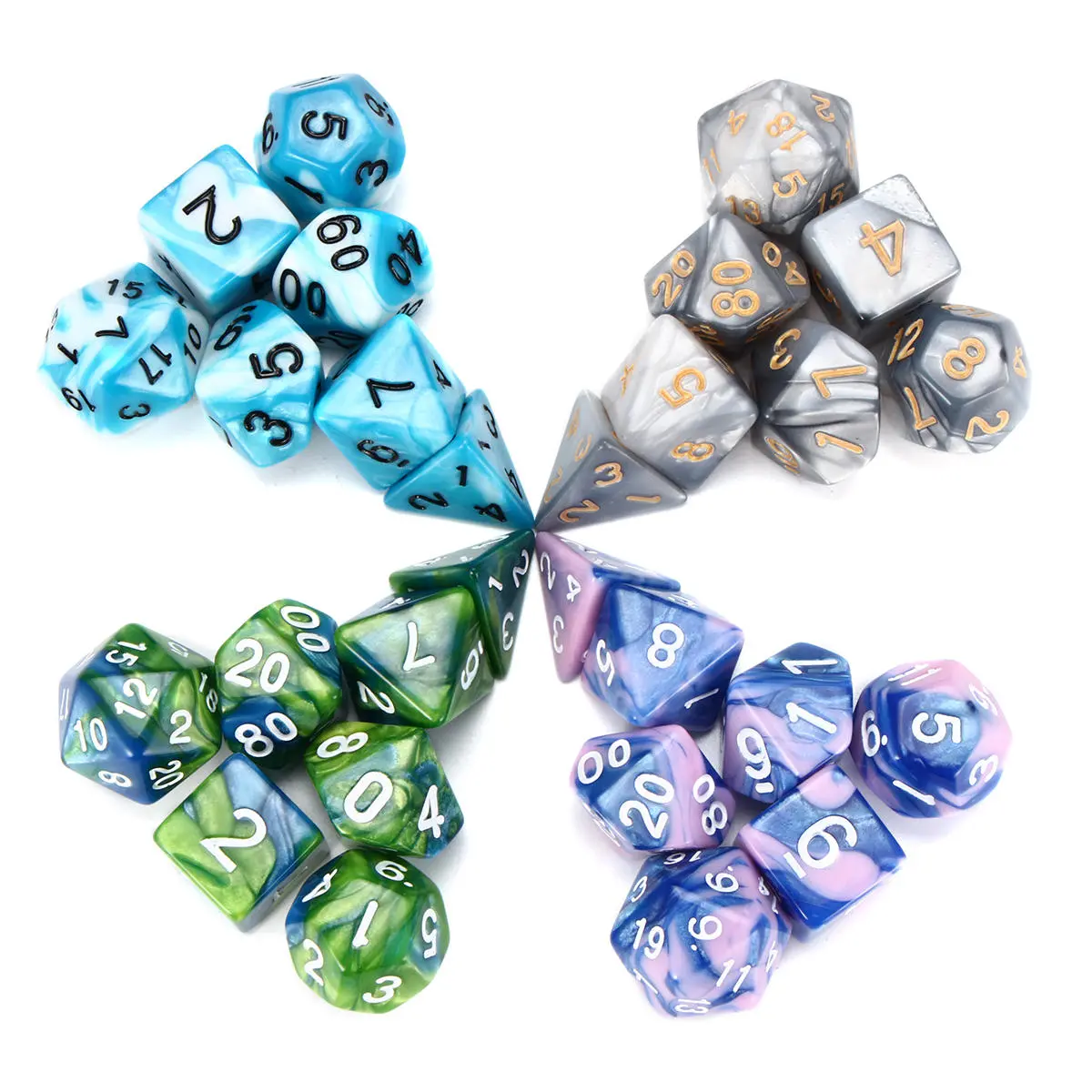 7 Pcs Polyhedral Dice Set for D&D | Role Playing Games RPG Accessory
