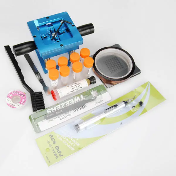 BGA Rework Fixtures Kit | 26 in 1 Universal 90x90 Reballing Stencil Kit