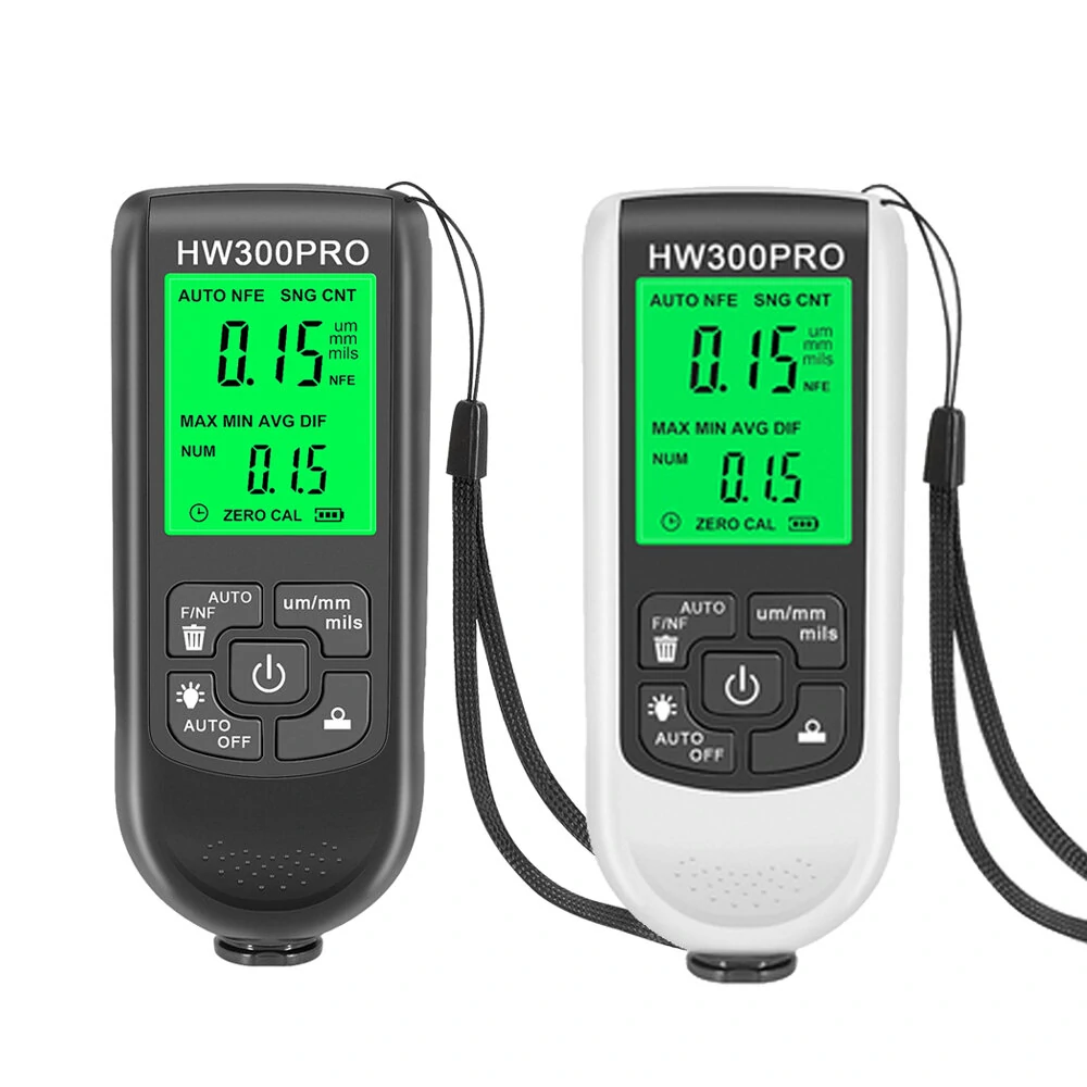 HW-300PRO Paint Thickness Gauge 0-2000µm | Car Paint & Coating Tester | Automotive Film Meter