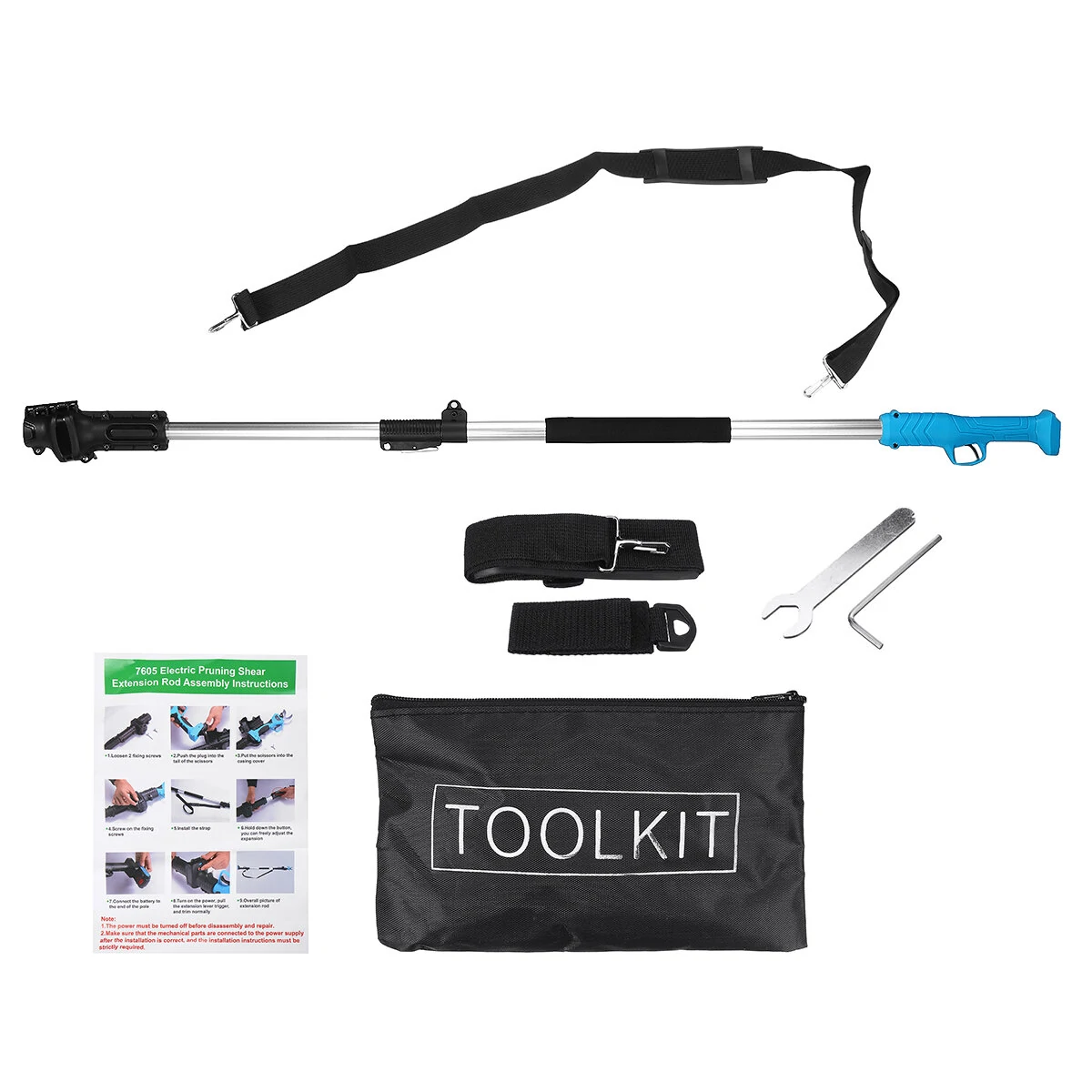 Electric Pruning Shears with Extension Pole for 8608 | Cordless Garden Tool