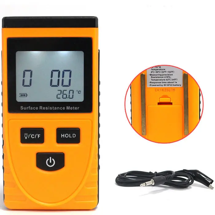 GM3110 Portable LCD Surface & Earth Resistance Meter | Data Hold Function