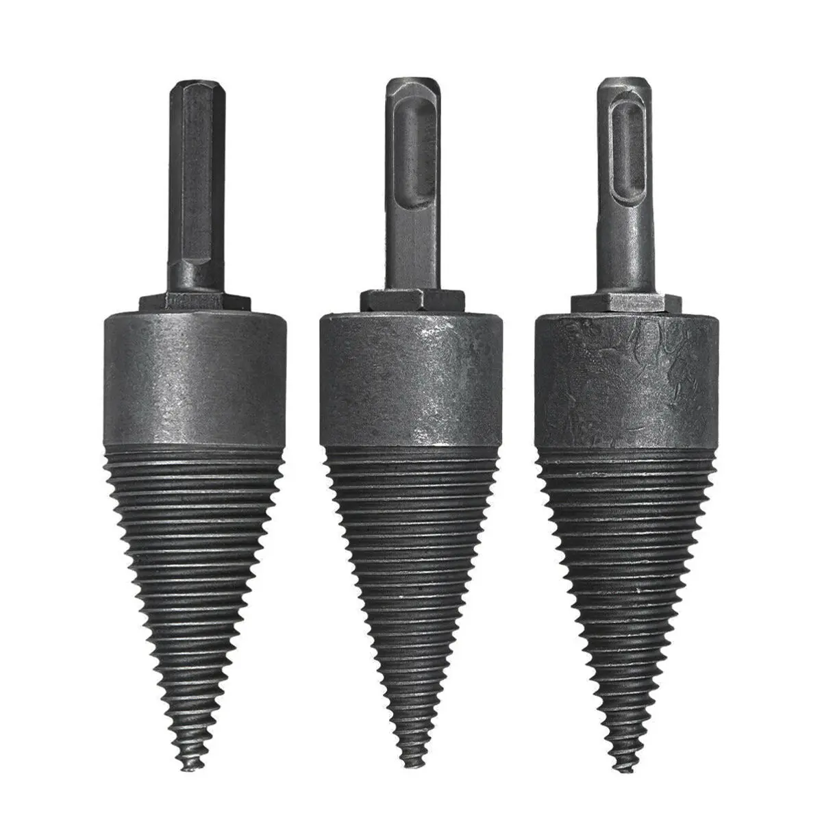 Kindling Splitter Drill Bit - 32mm Square Hex Shank - For Hand Drill Firewood