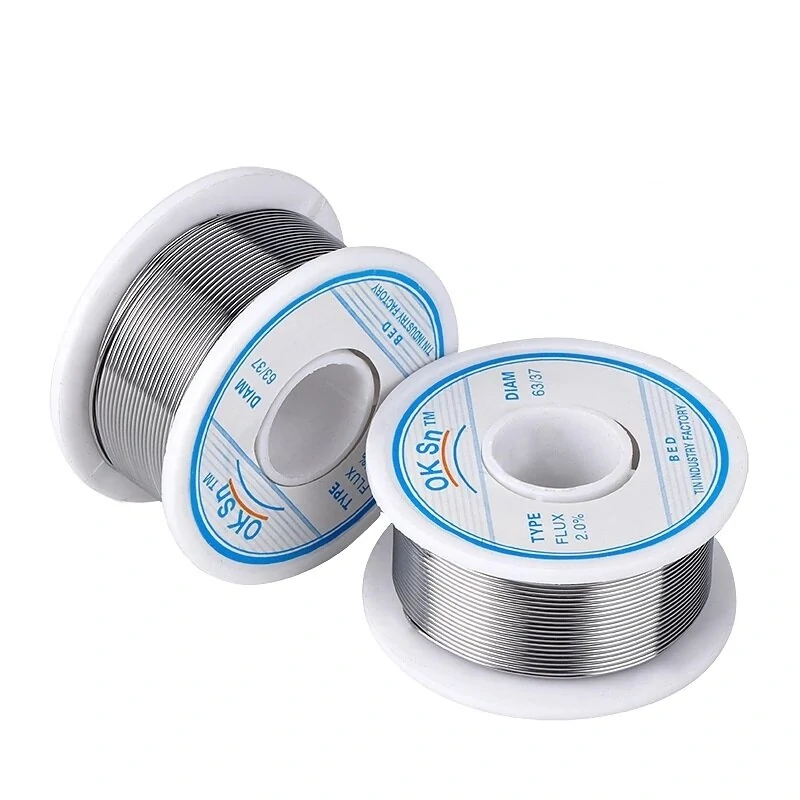 JCD 60/40 Tin Lead Solder Wire - 0.8mm 1.0mm 1.5mm Rosin Core | 45FT
