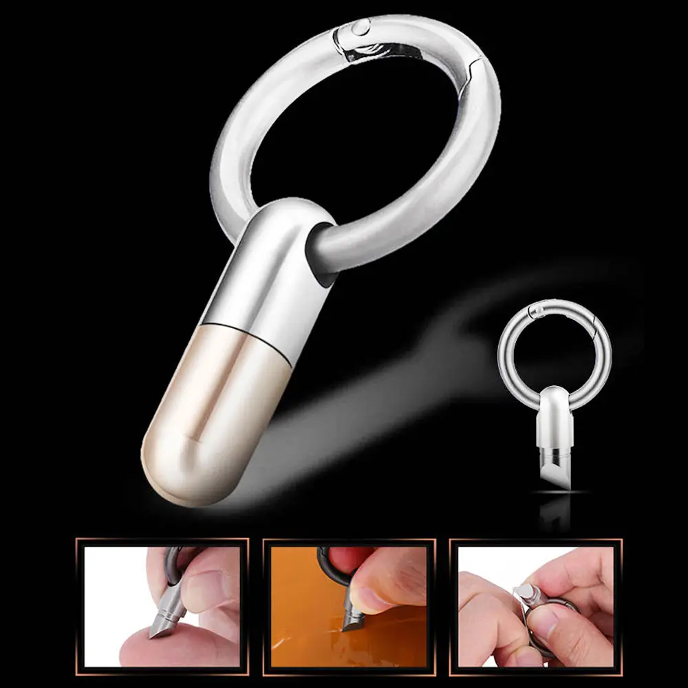 Tiny Stainless Steel EDC Blade Cutter - Portable Multi-function Key Ring Tool