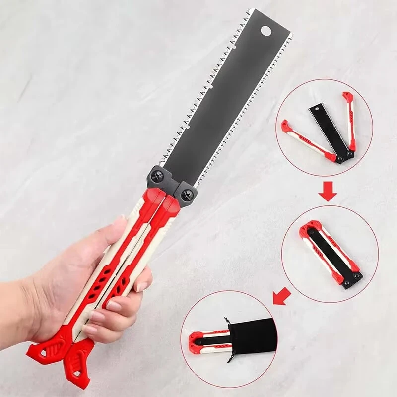 Folding Double Edge Saw - Portable Hand Saw for Woodworking & Furniture