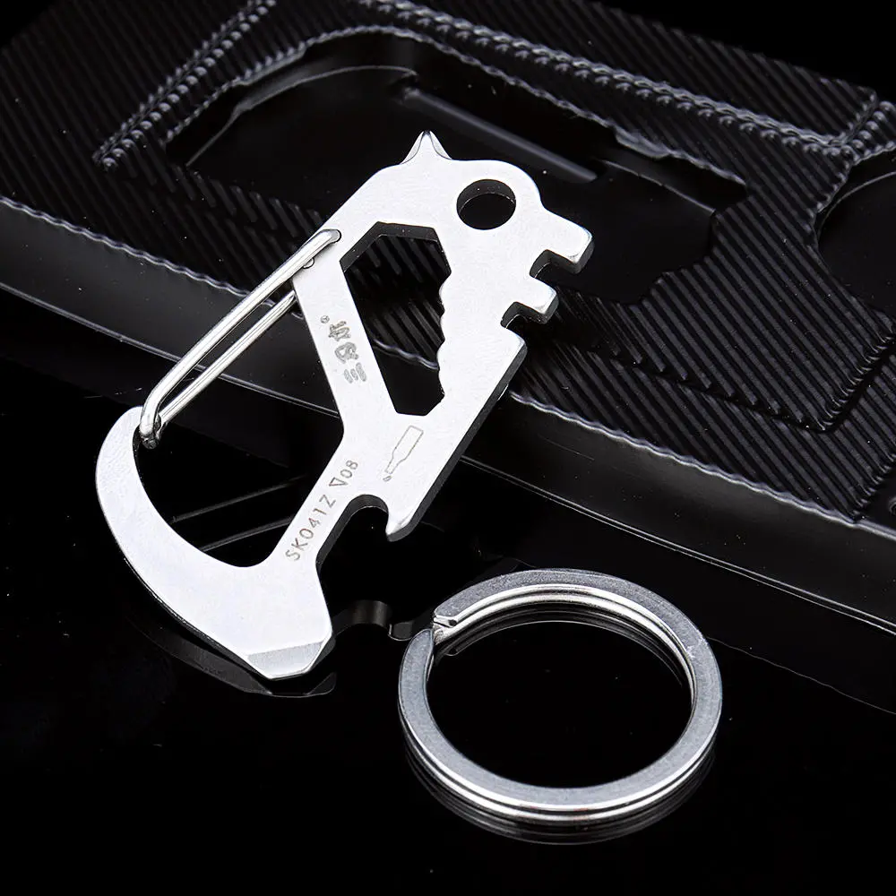 SANRENMU Multifunctional Keychain Tool | 12-in-1 Carabiner for Men & Women